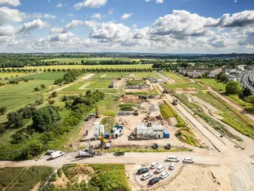 Bauer Resources constructed a huge geothermal probe plant for a climate protection district in Hilgenfeld, Frankfurt. 