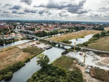 The Aller bridge in Verden no longer meets the modern requirements for a bridge structure and will be replaced by a new construction.