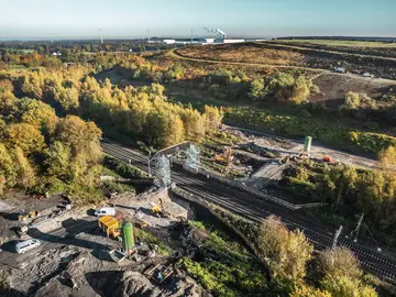 Gründung einer Fußgängerbrücke für internationale Gartenausstellung Dortmund durch Spesa Spezialbu und Sanierung